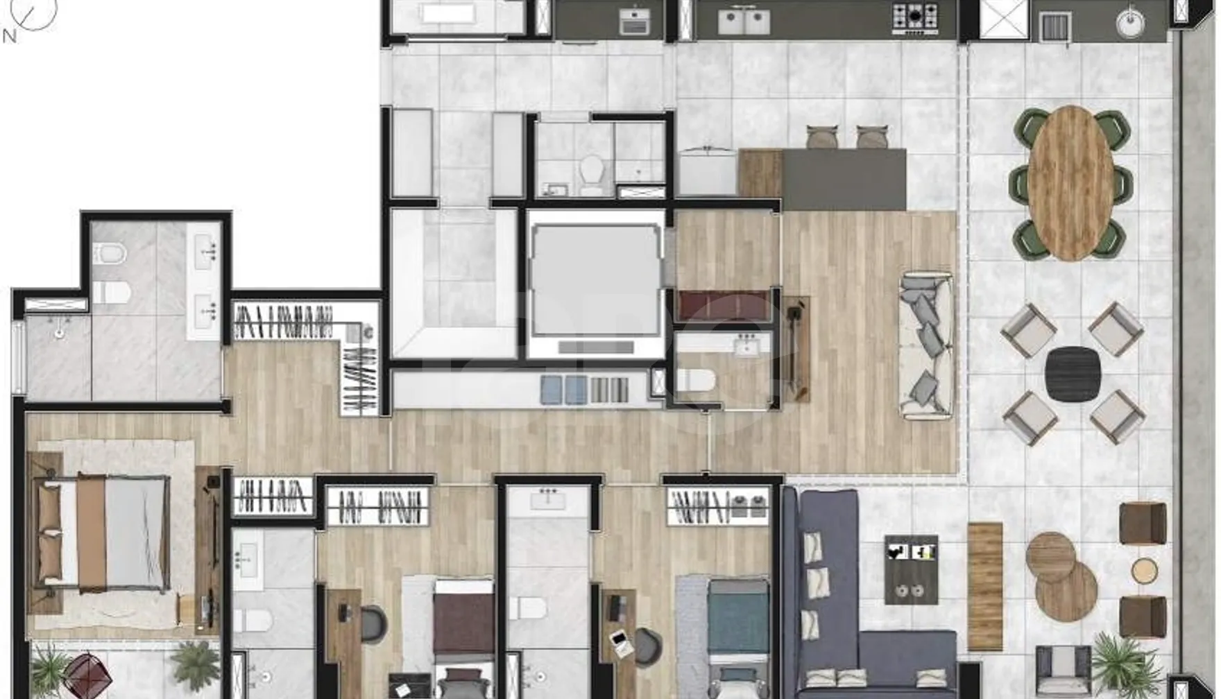 Planta — Apartamento 194,78 m²