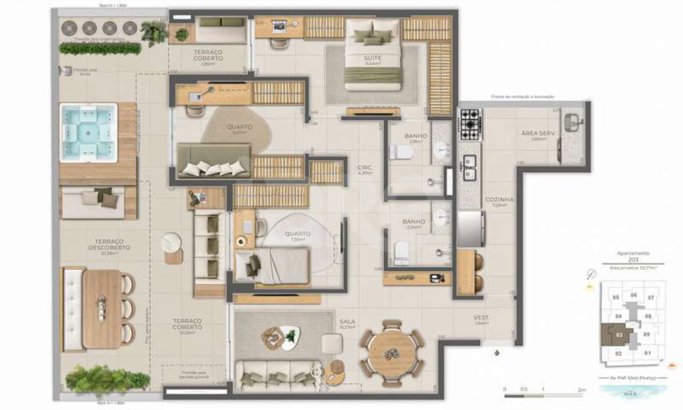 Planta — Garden 115,77 m²