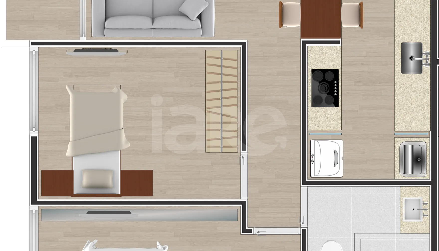 Planta — Apartamento 58,53 m²