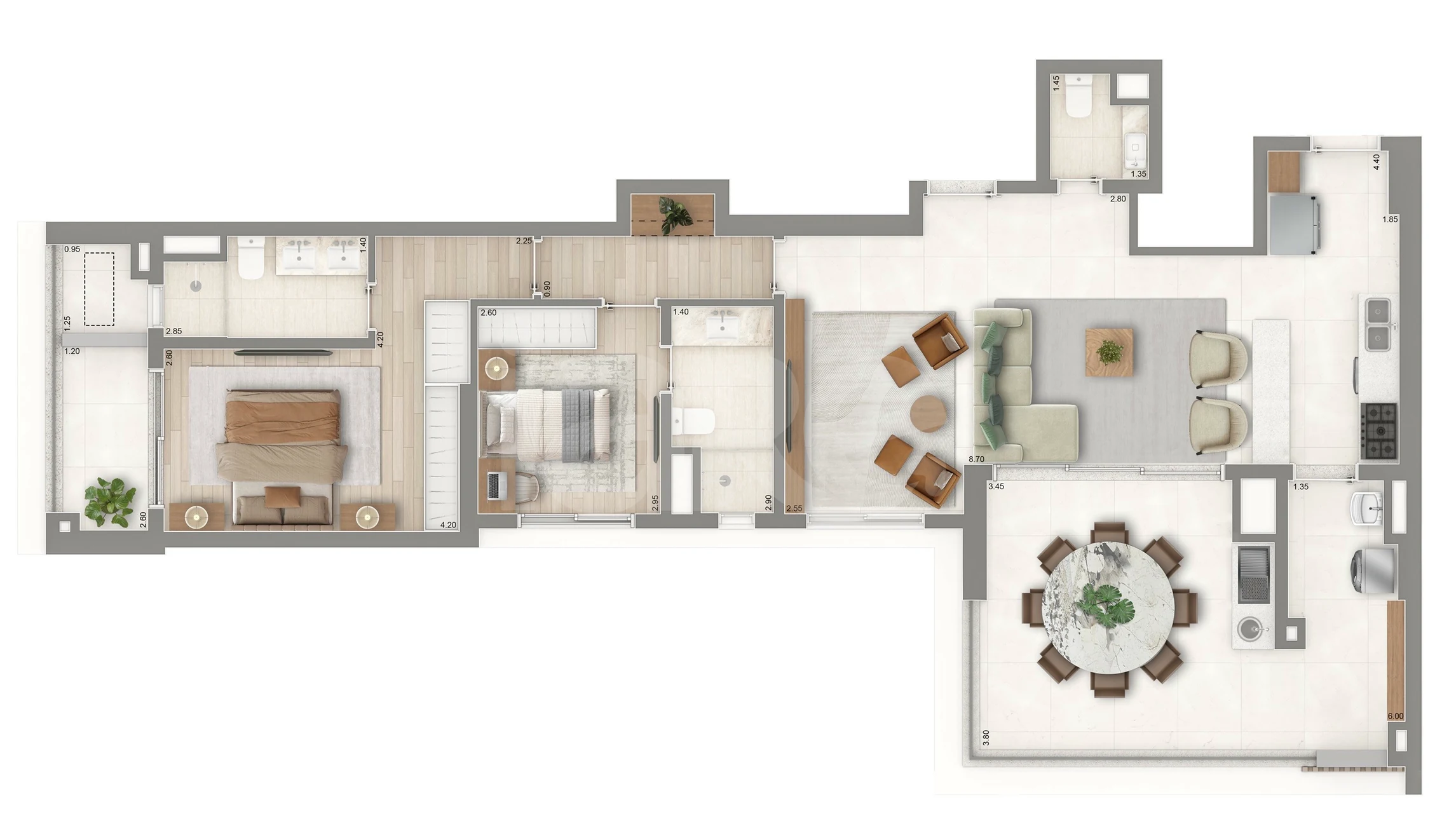 Planta — Garden 100,5 m²