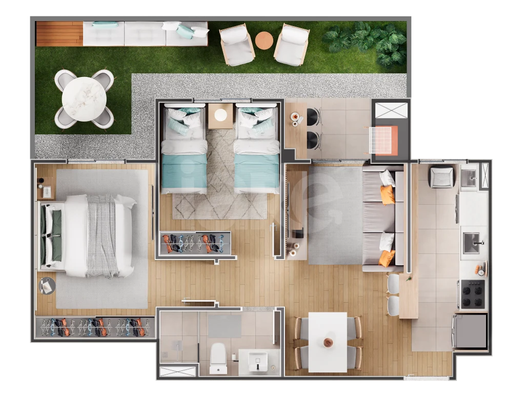Planta — Garden 63,15 m²