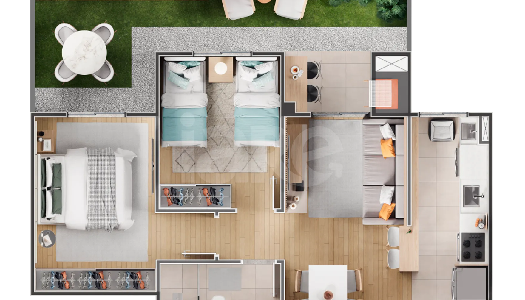 Planta — Garden 63,15 m²