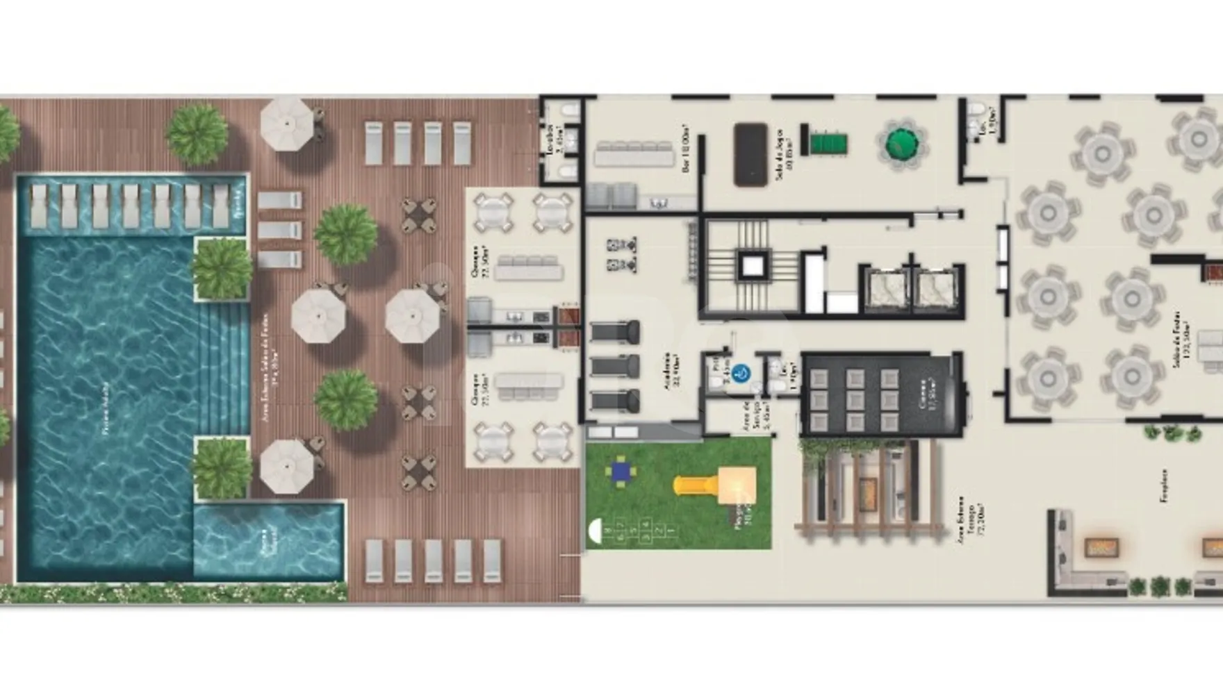 Planta — Pavimento lazer