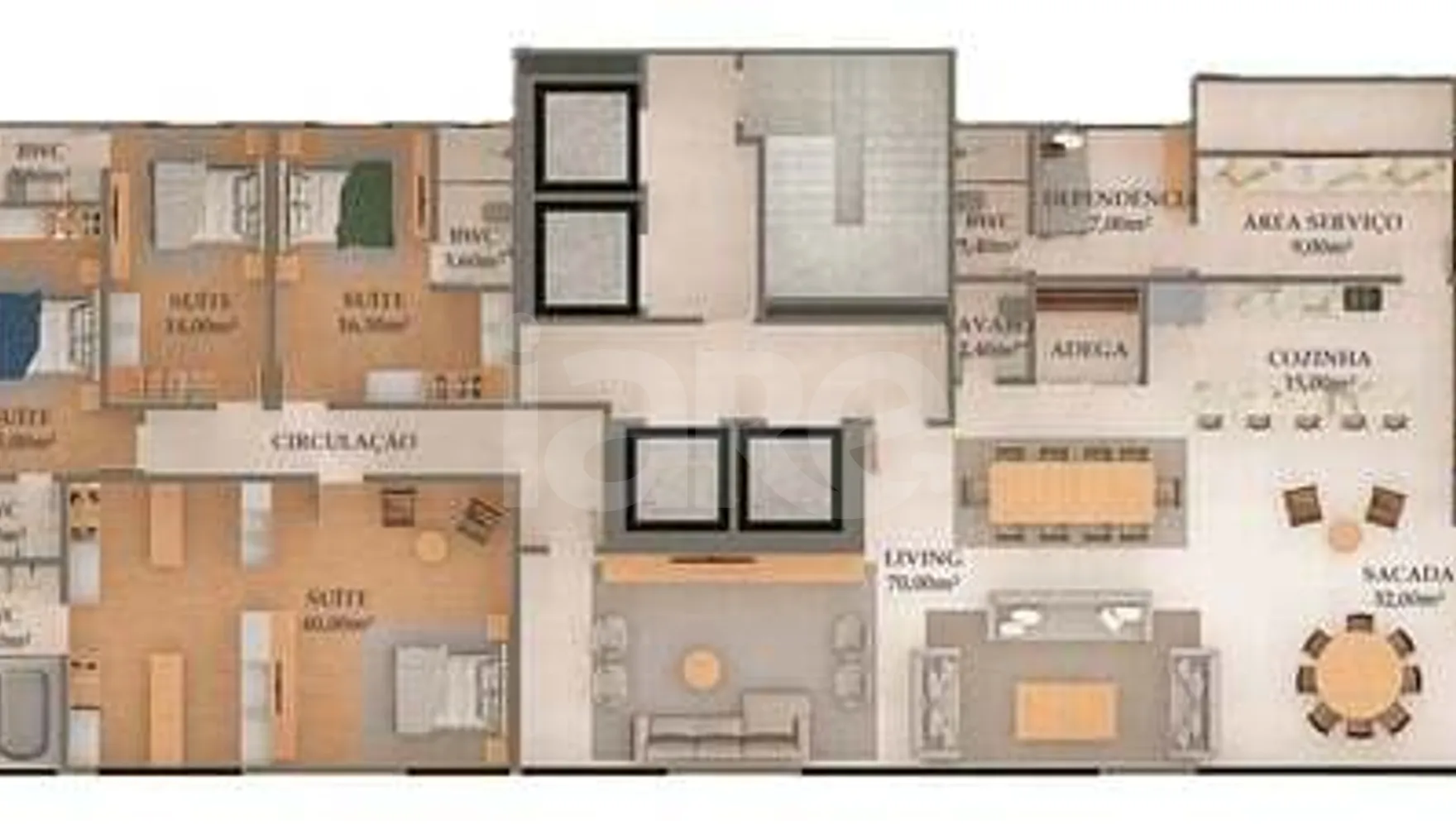 Planta — Apartamento 300 m²