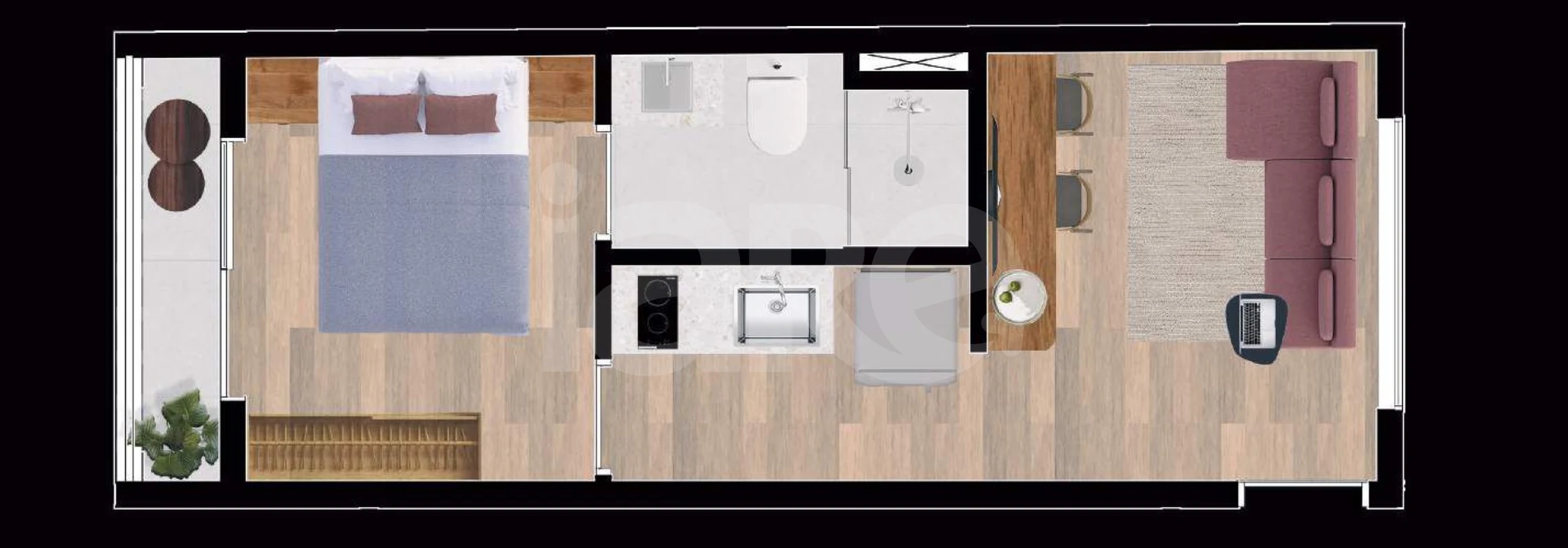 Planta — Apartamento 65,68 m²