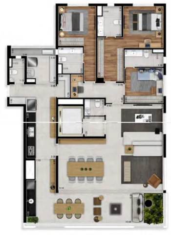 Planta — Apartamento 184,98 m²