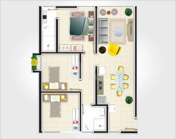 Planta — Apartamento 50 m²