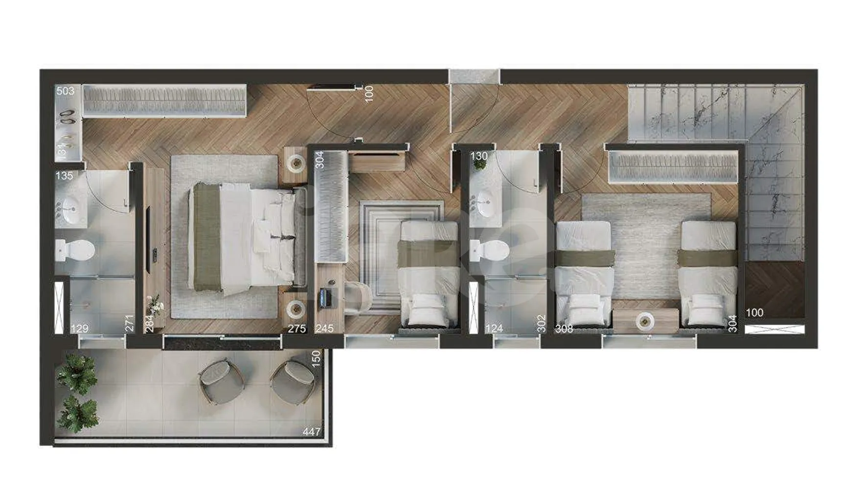 Planta — Garden 101,23 m²