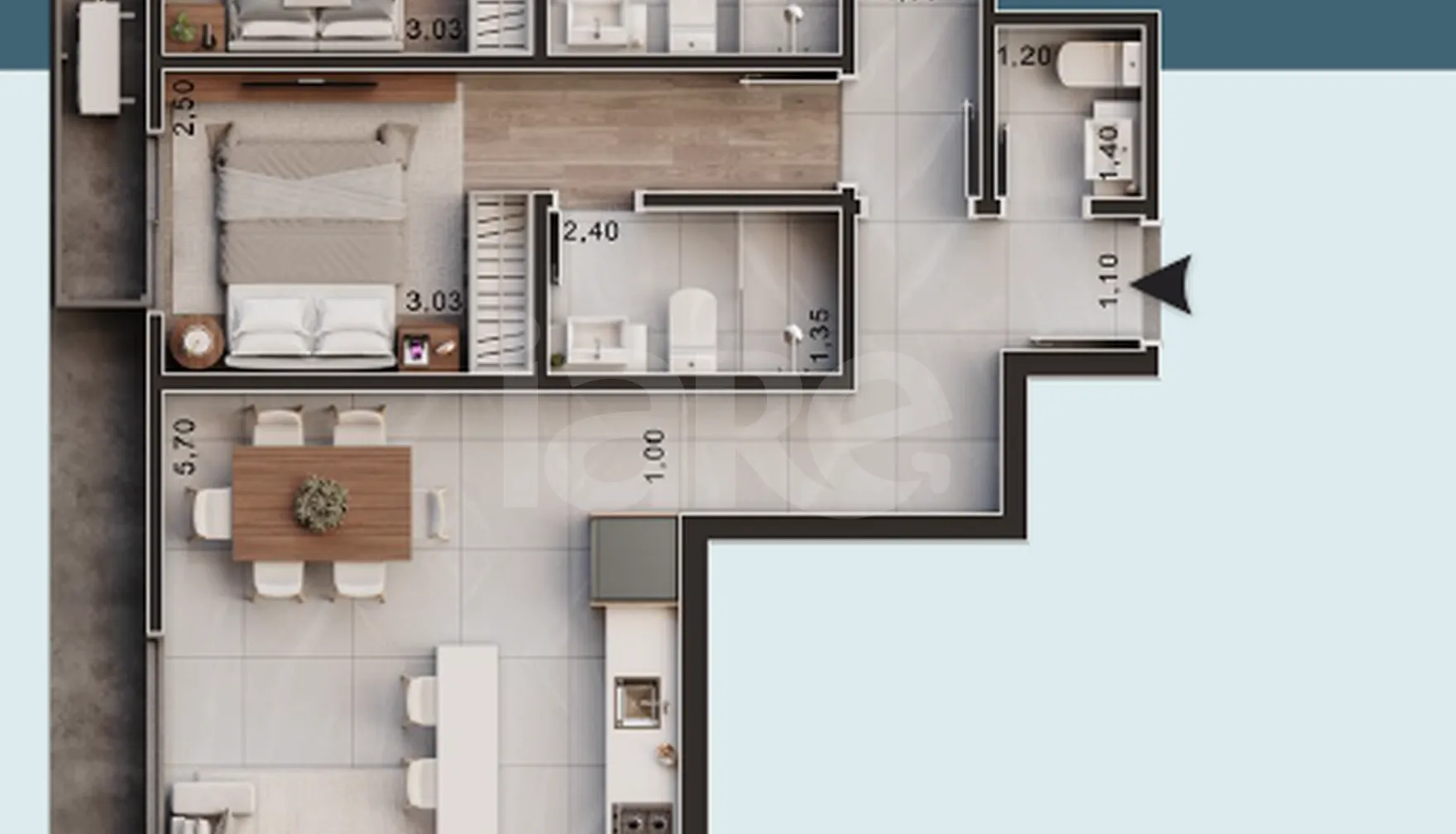 Planta — Garden 95,02 m²