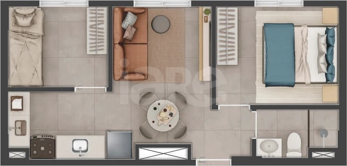 Planta — Apartamento 33,65 m²