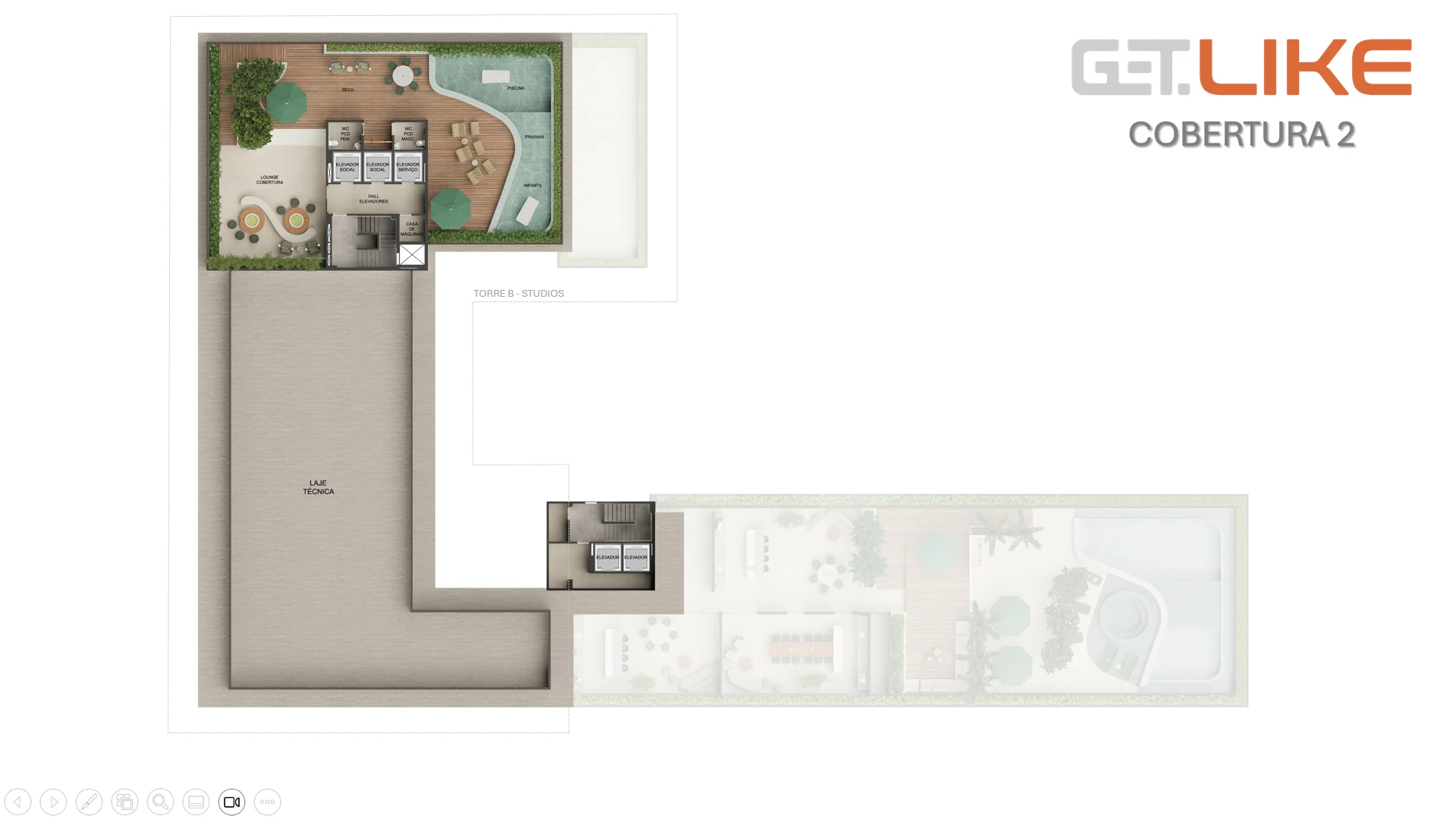 Planta — Pavimento cobertura 2