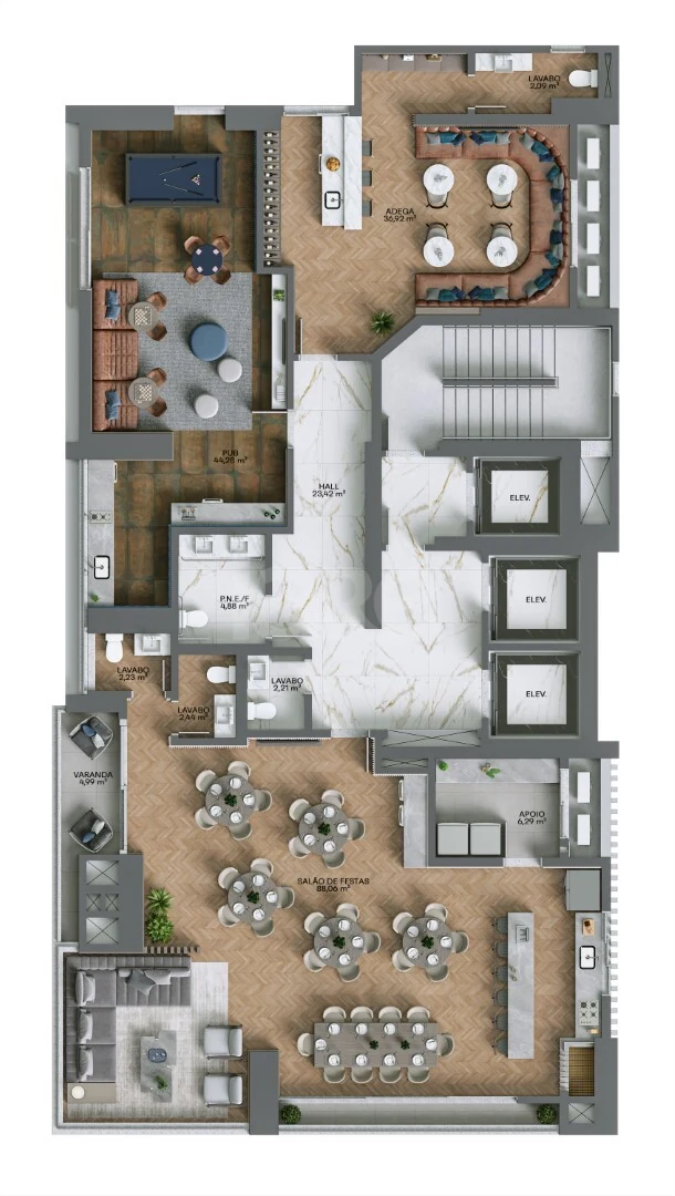 Planta — Pavimento lazer 2
