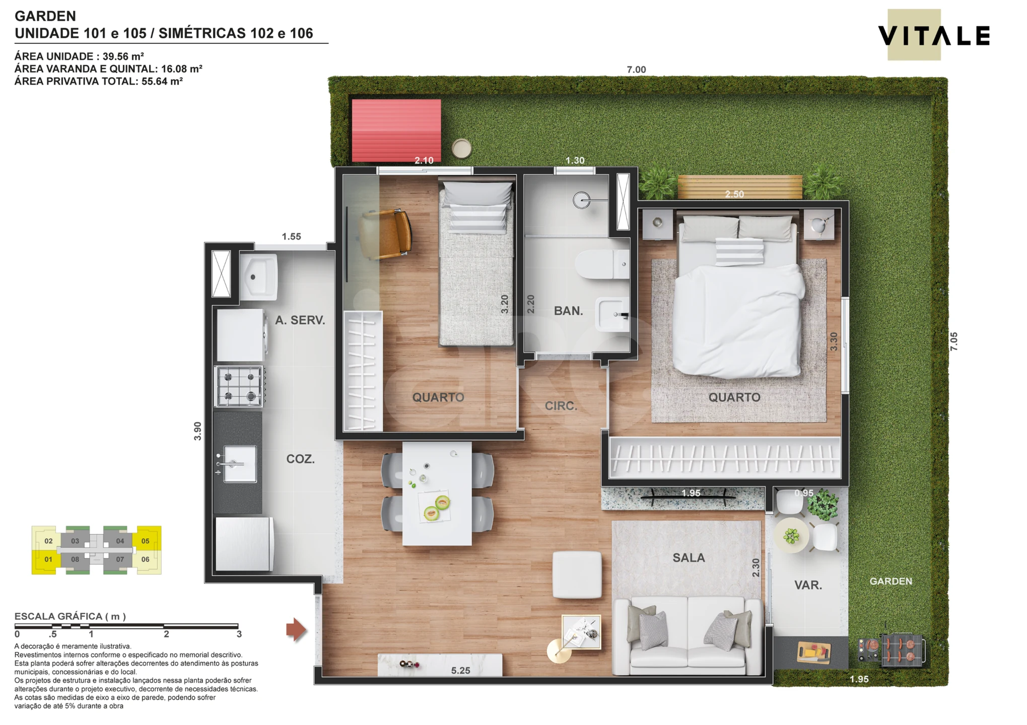 Planta — Garden 55,64 m²