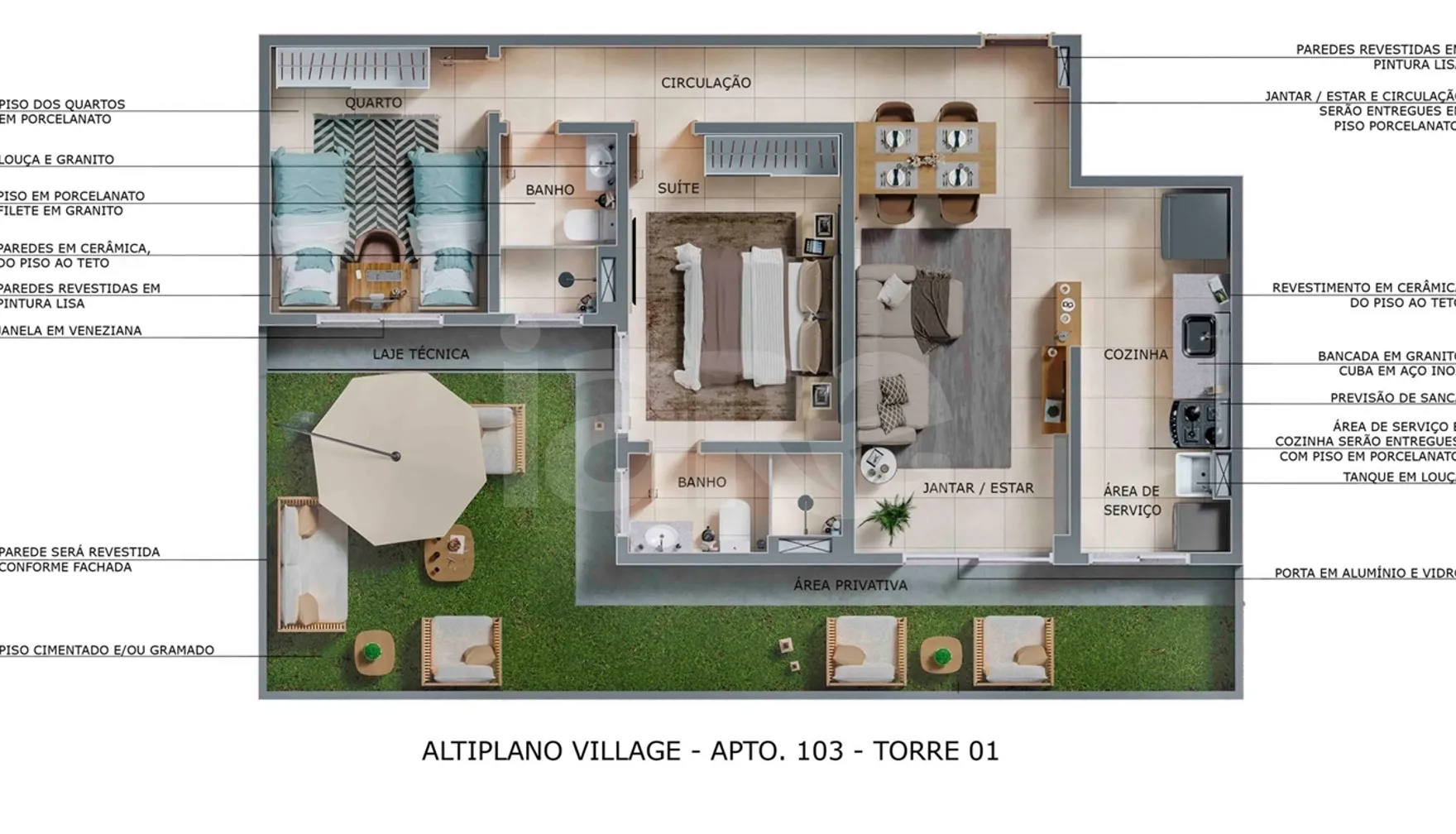 Planta — Garden 69,4 m²