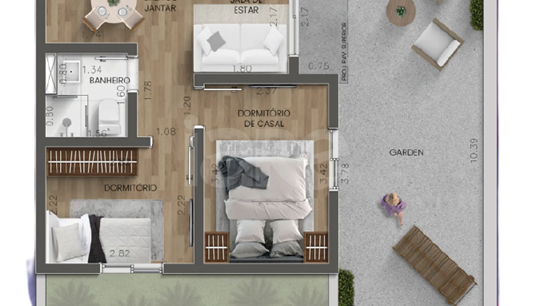 Planta — Garden 68,23 m²
