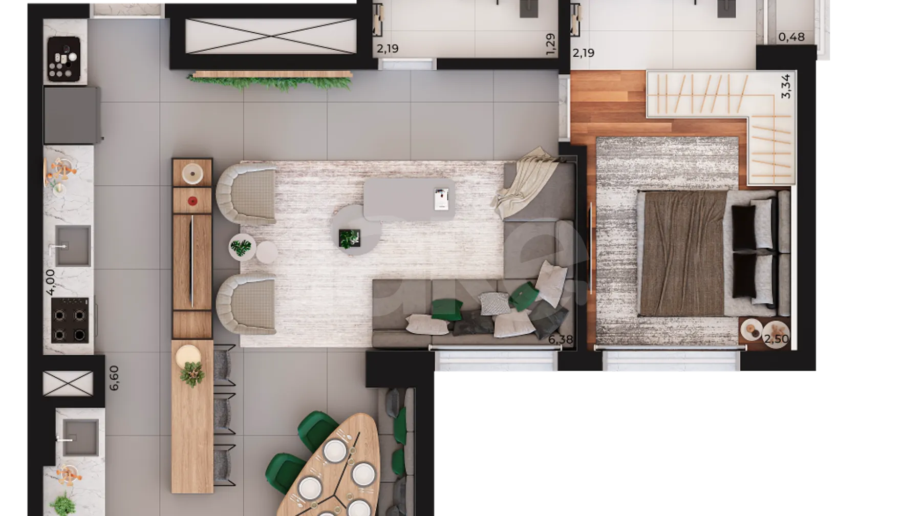Planta — Garden 44,52 m²