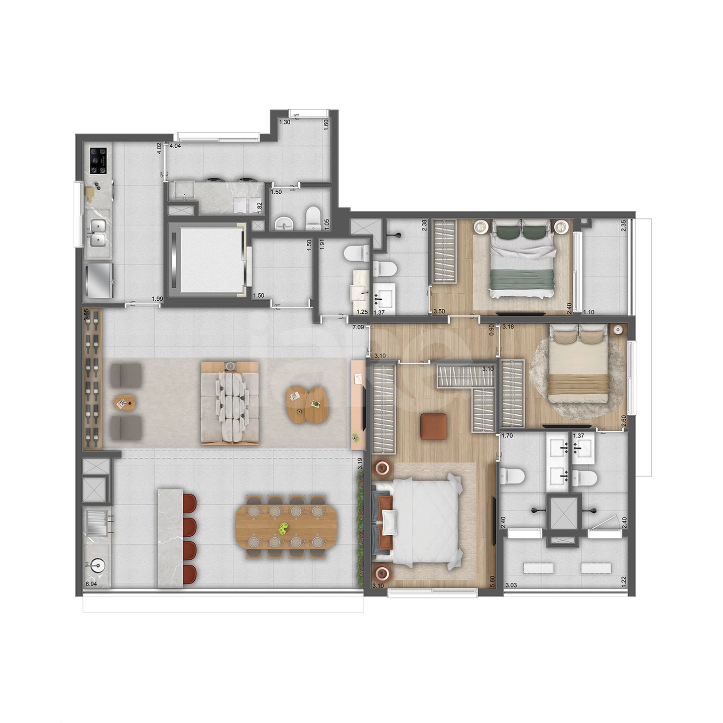 Planta — Garden 143,83 m²