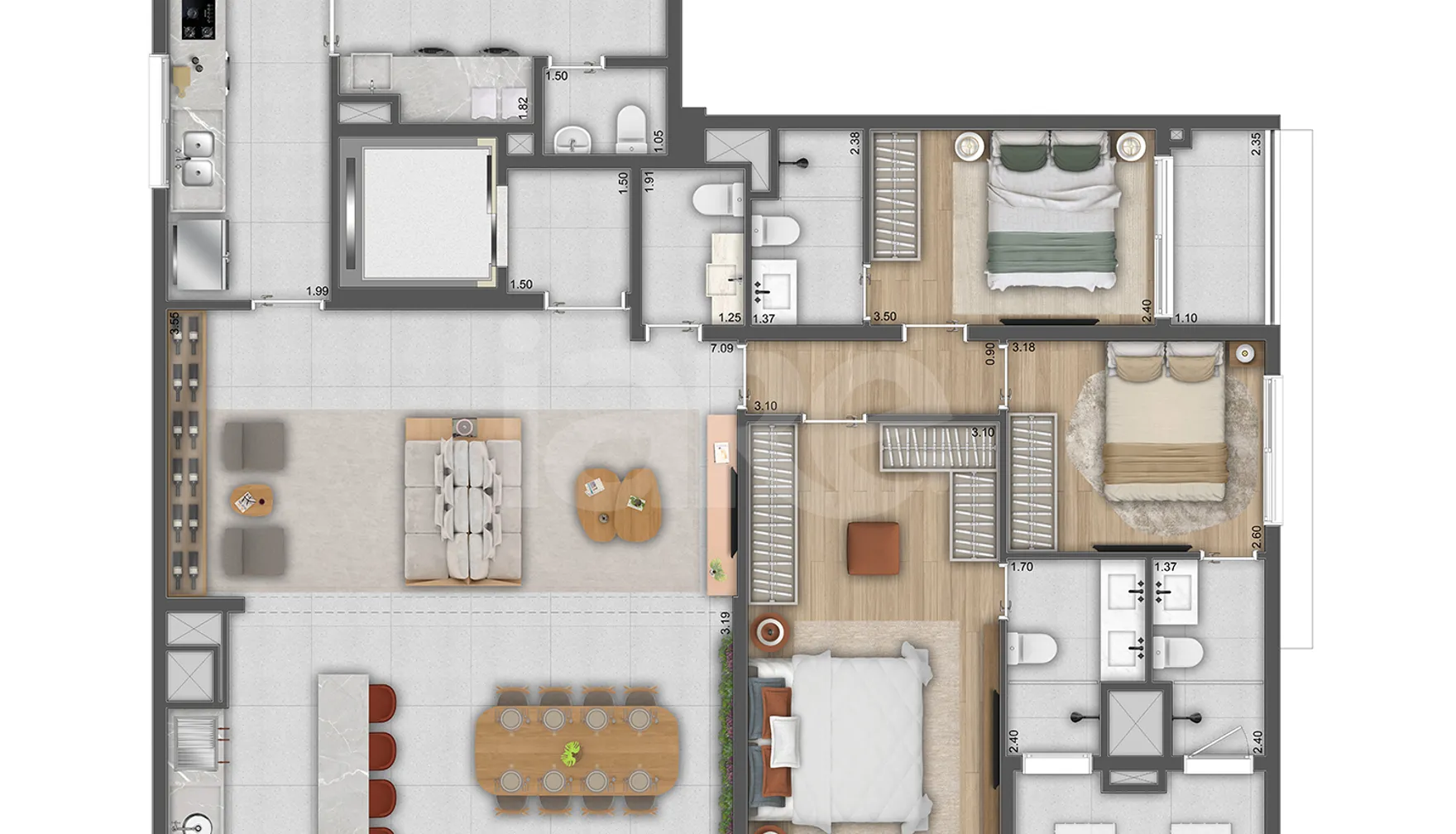 Planta — Garden 143,83 m²