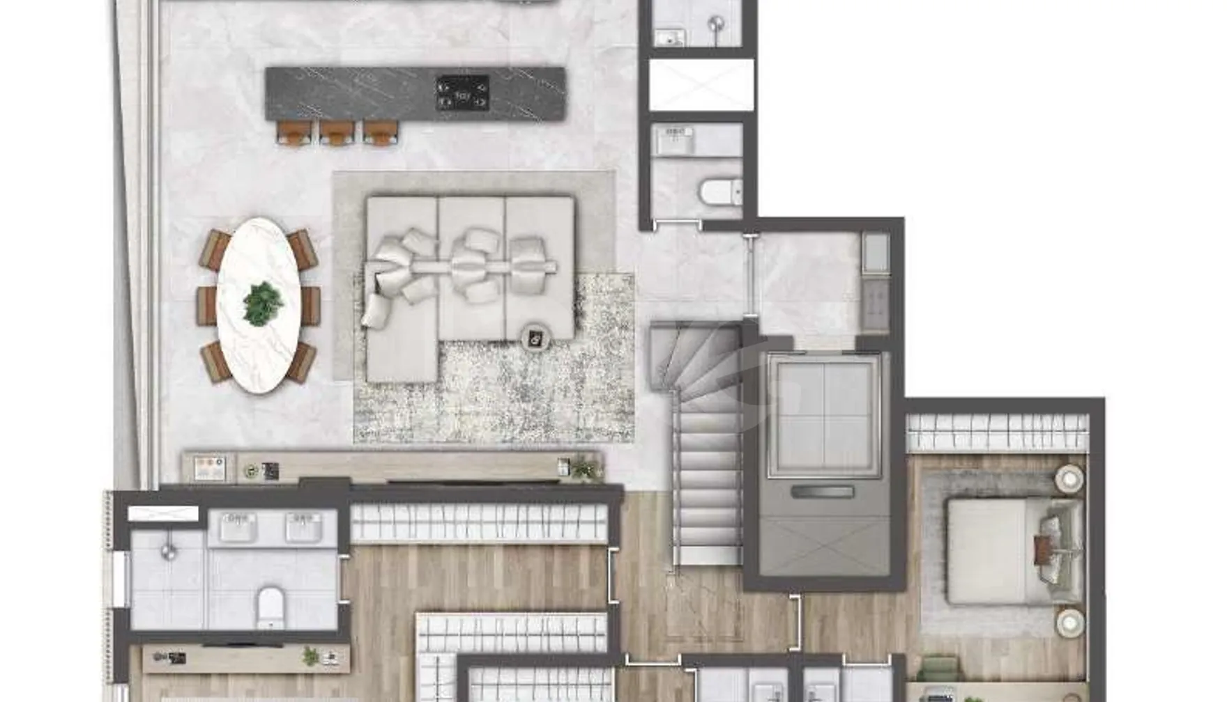 Planta — Garden 292 m²