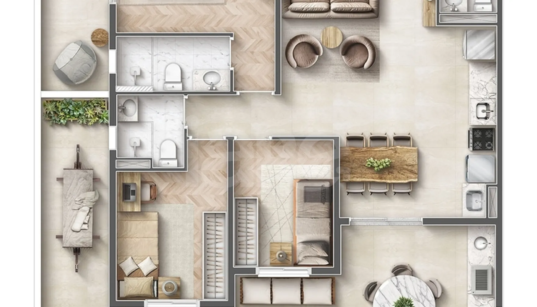 Planta — Garden 106,07 m²