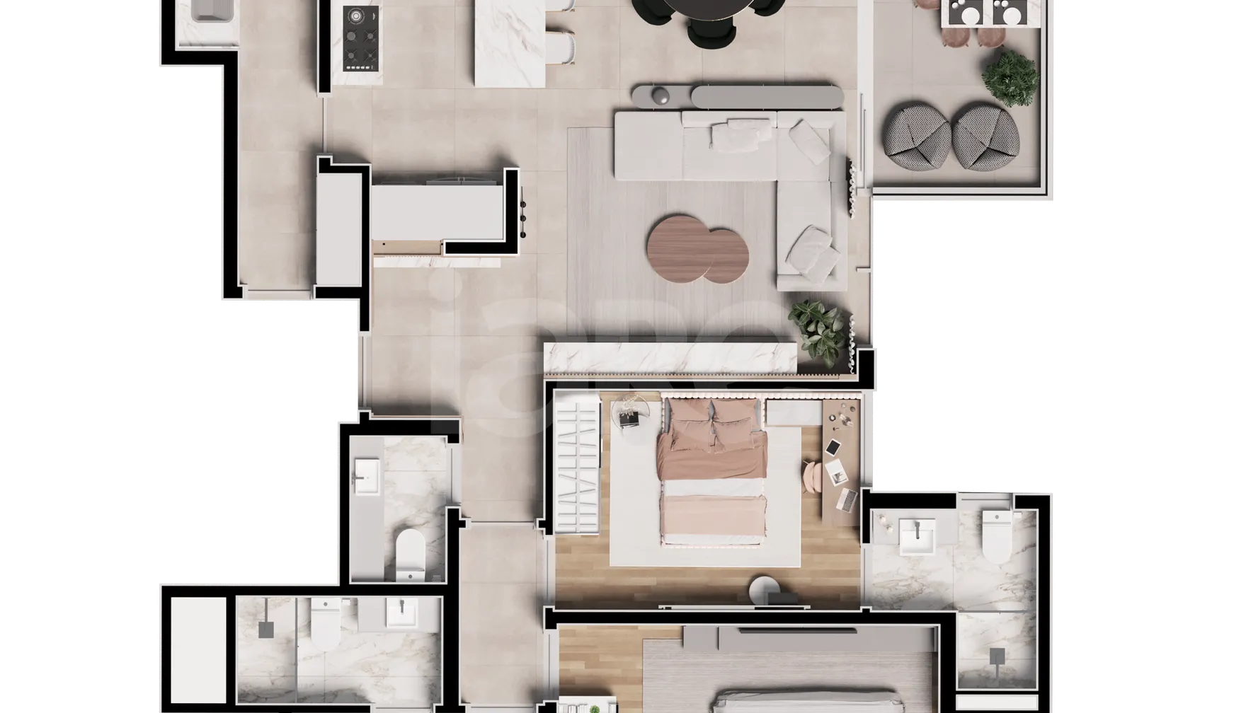 Planta — Apartamento 141,06 m²