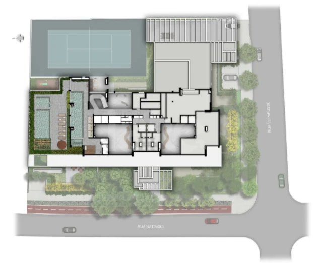 Planta — Implantação mezaninno