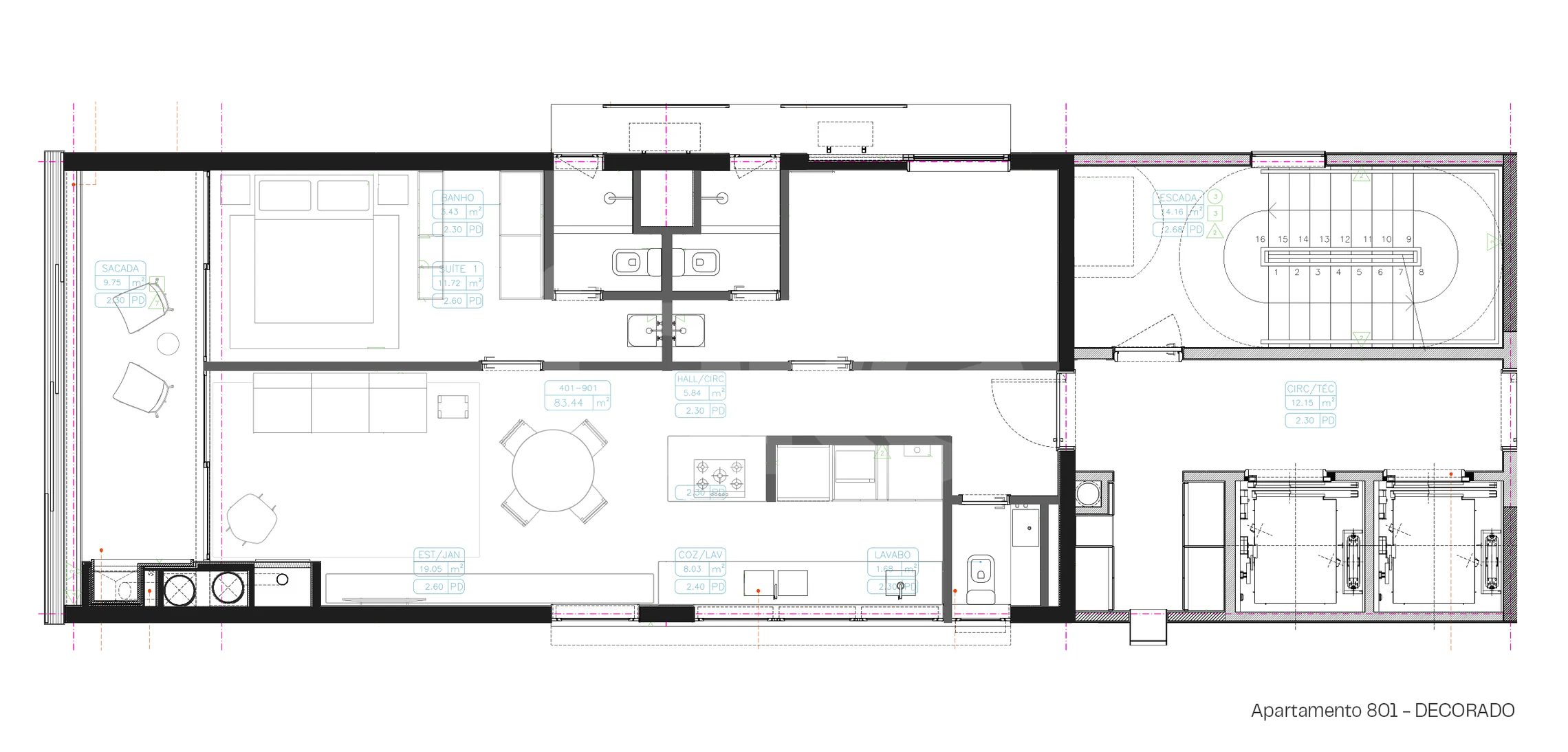 Planta — Apartamento 90,3 m²