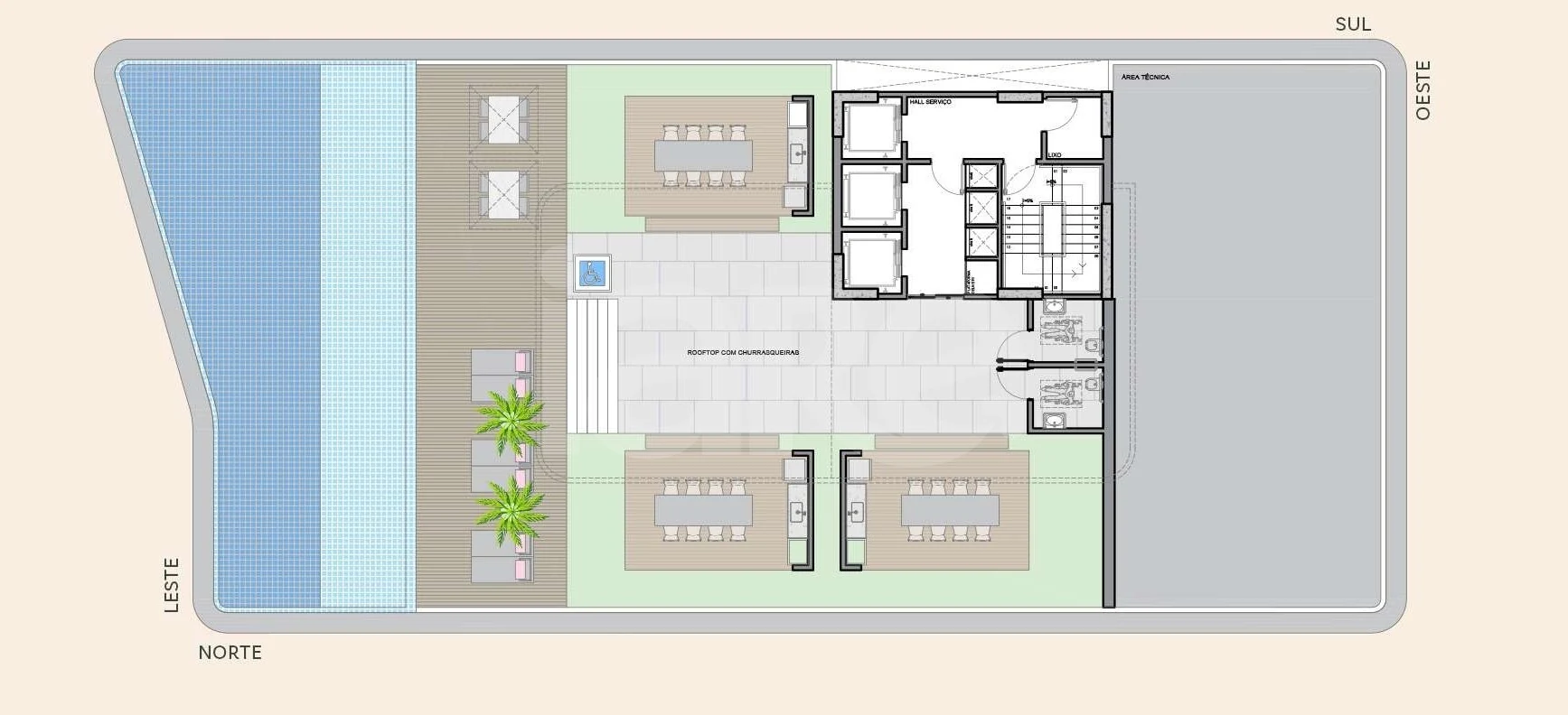 Planta — Pavimento cobertura