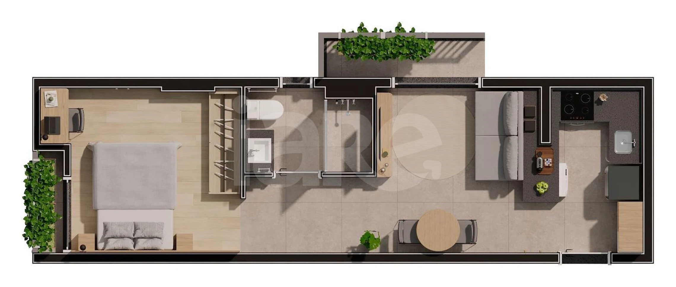 Planta — Apartamento 37,9 m²
