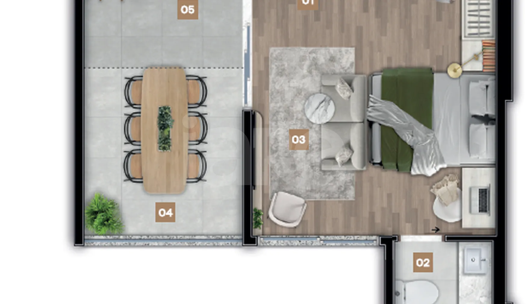Planta — Cobertura Horizontal 30,28 m²