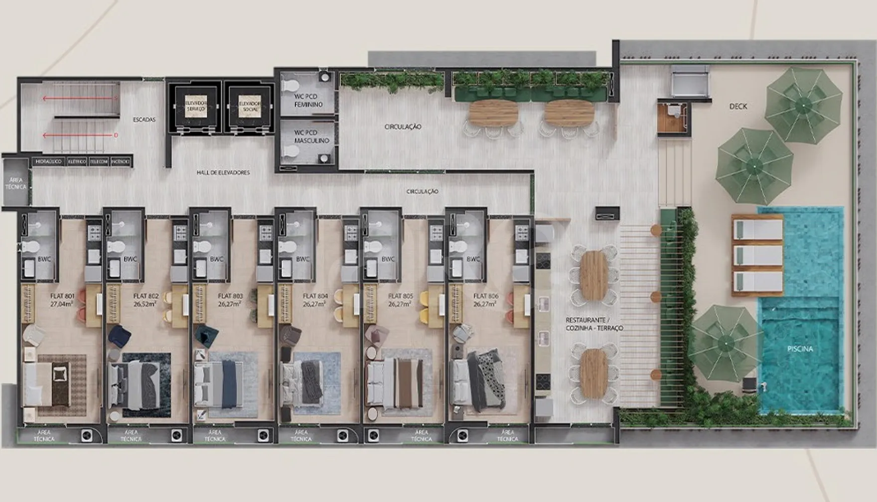 Planta — Pavimento 8