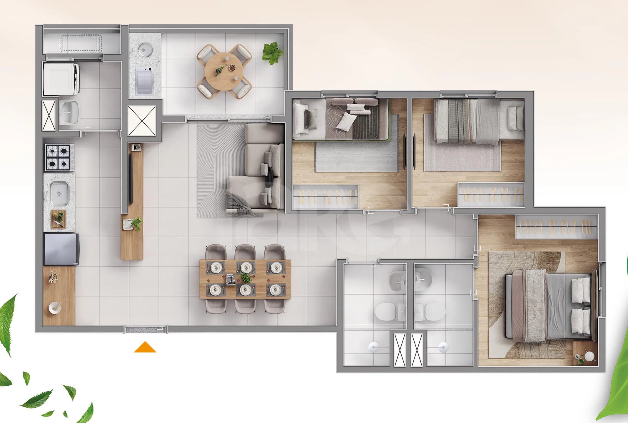 Planta — Garden 64,06 m²