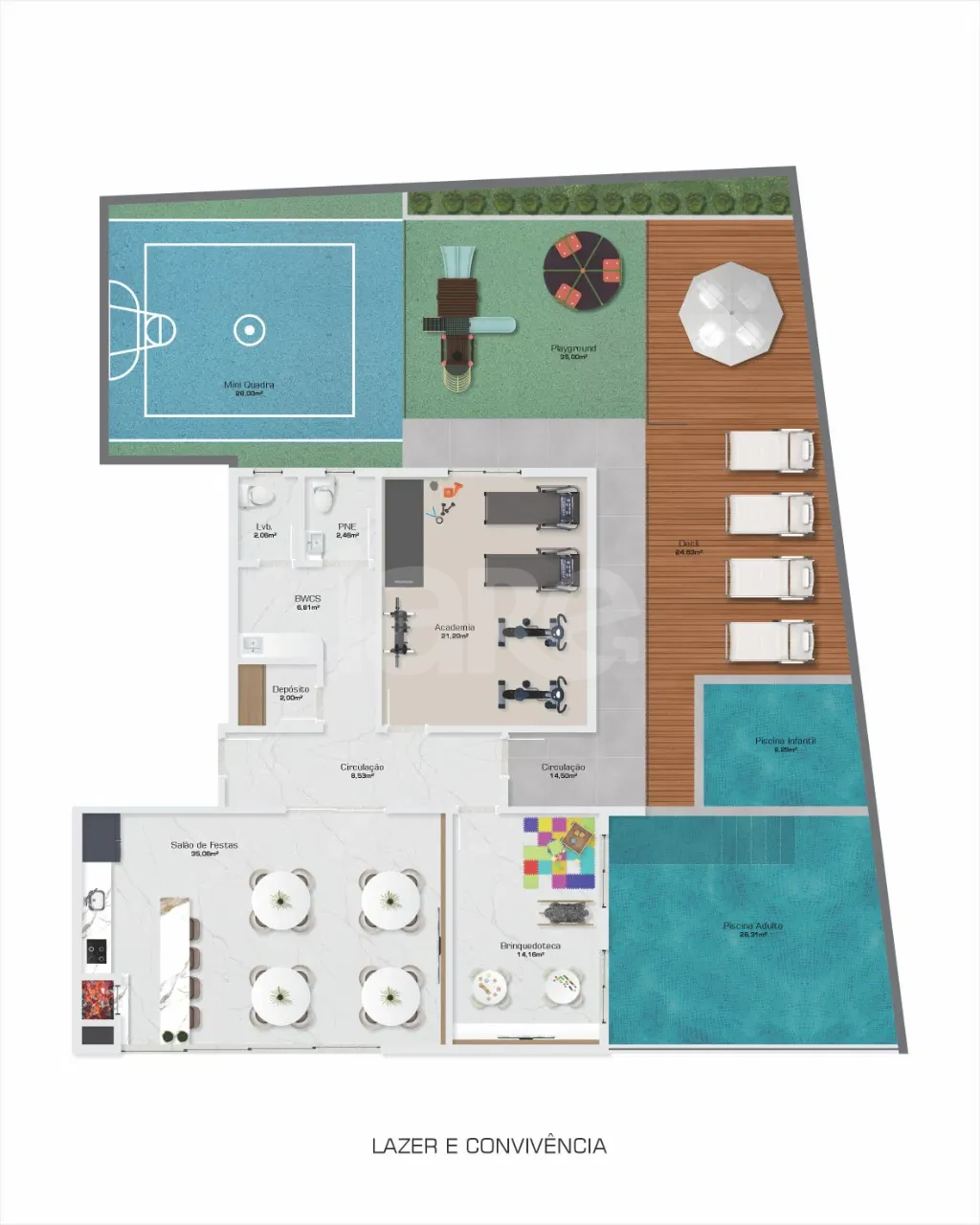 Planta — Pavimento lazer