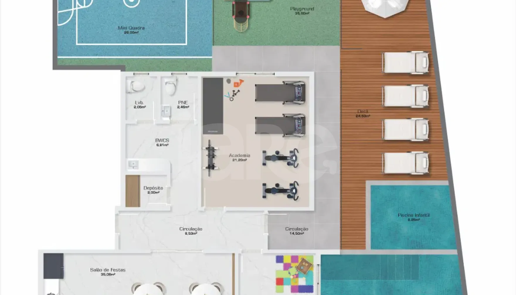 Planta — Pavimento lazer