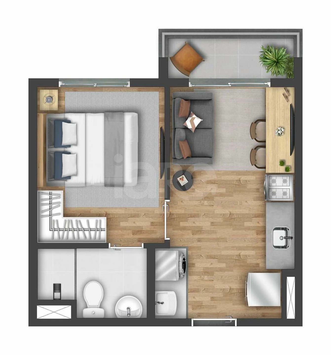 Planta — Apartamento 26,39 m²