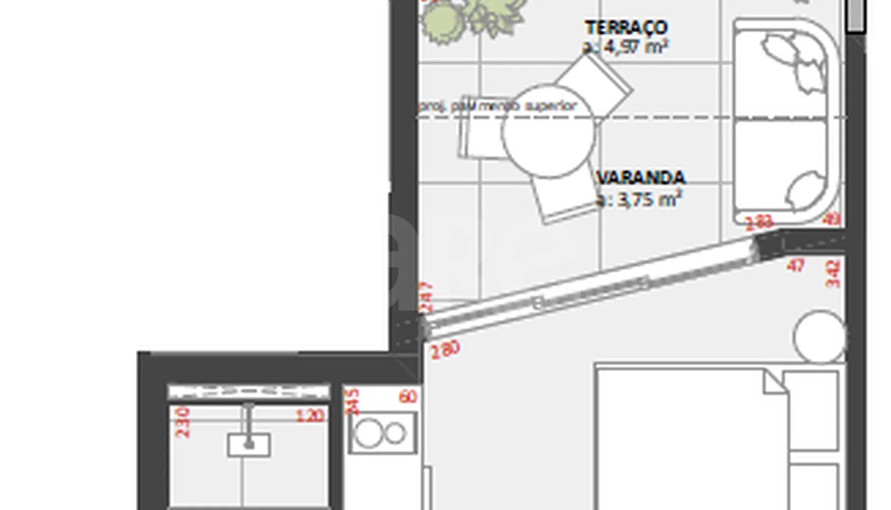 Planta — Garden 26,16 m²
