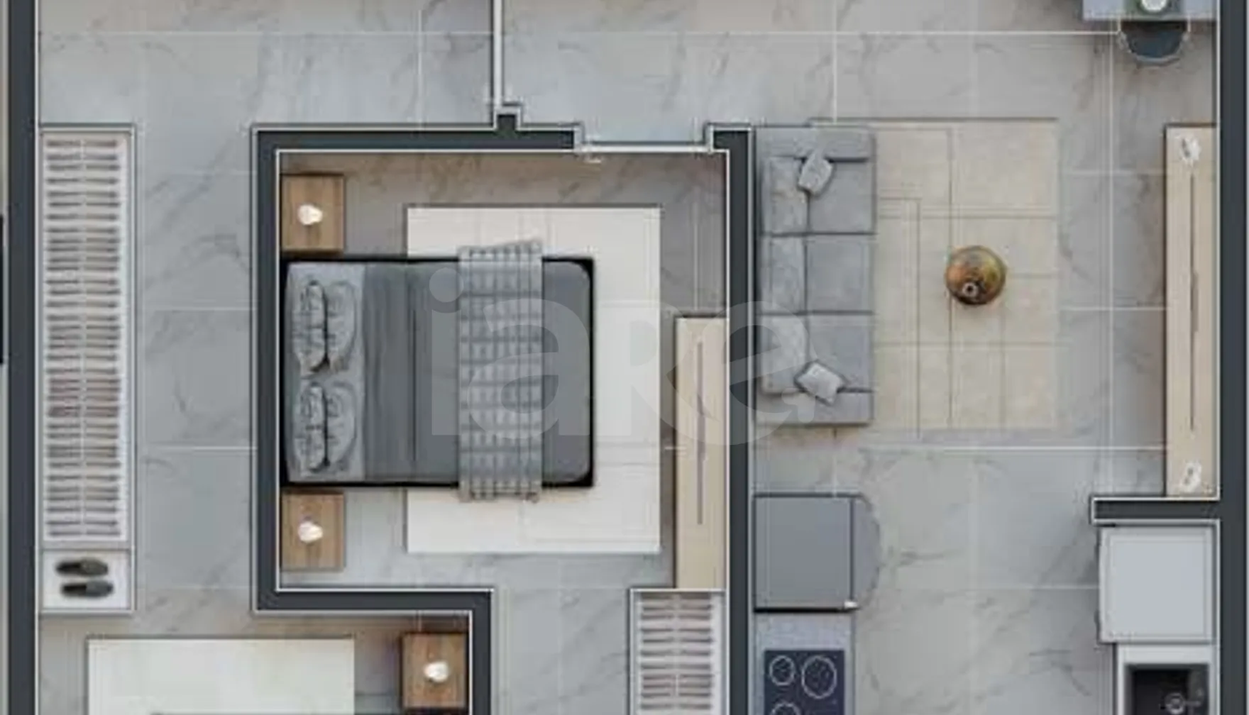 Planta — Apartamento 63,88 m²