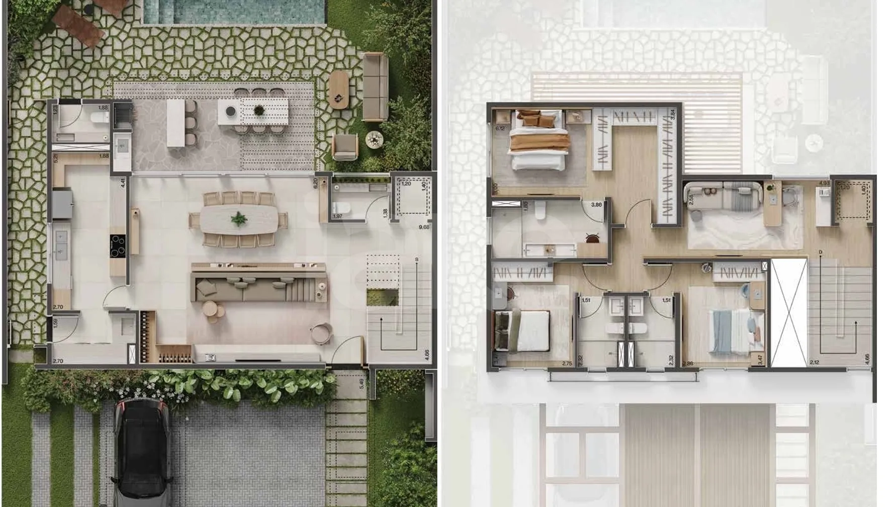 Planta — Casa em Condomínio 216,13 m²