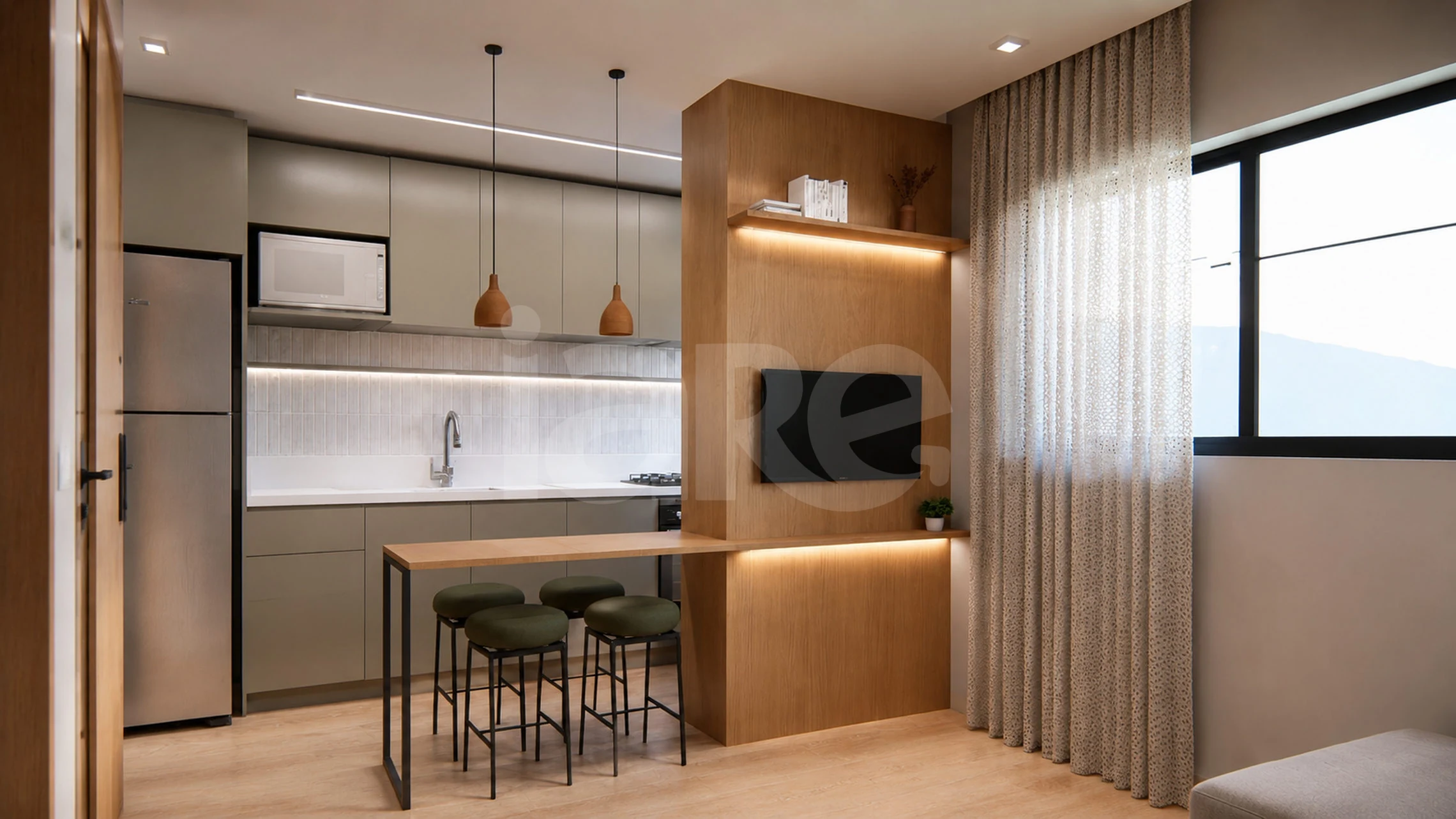 F1 Studios - Studio com 22 m², em Hauer — foto 12
