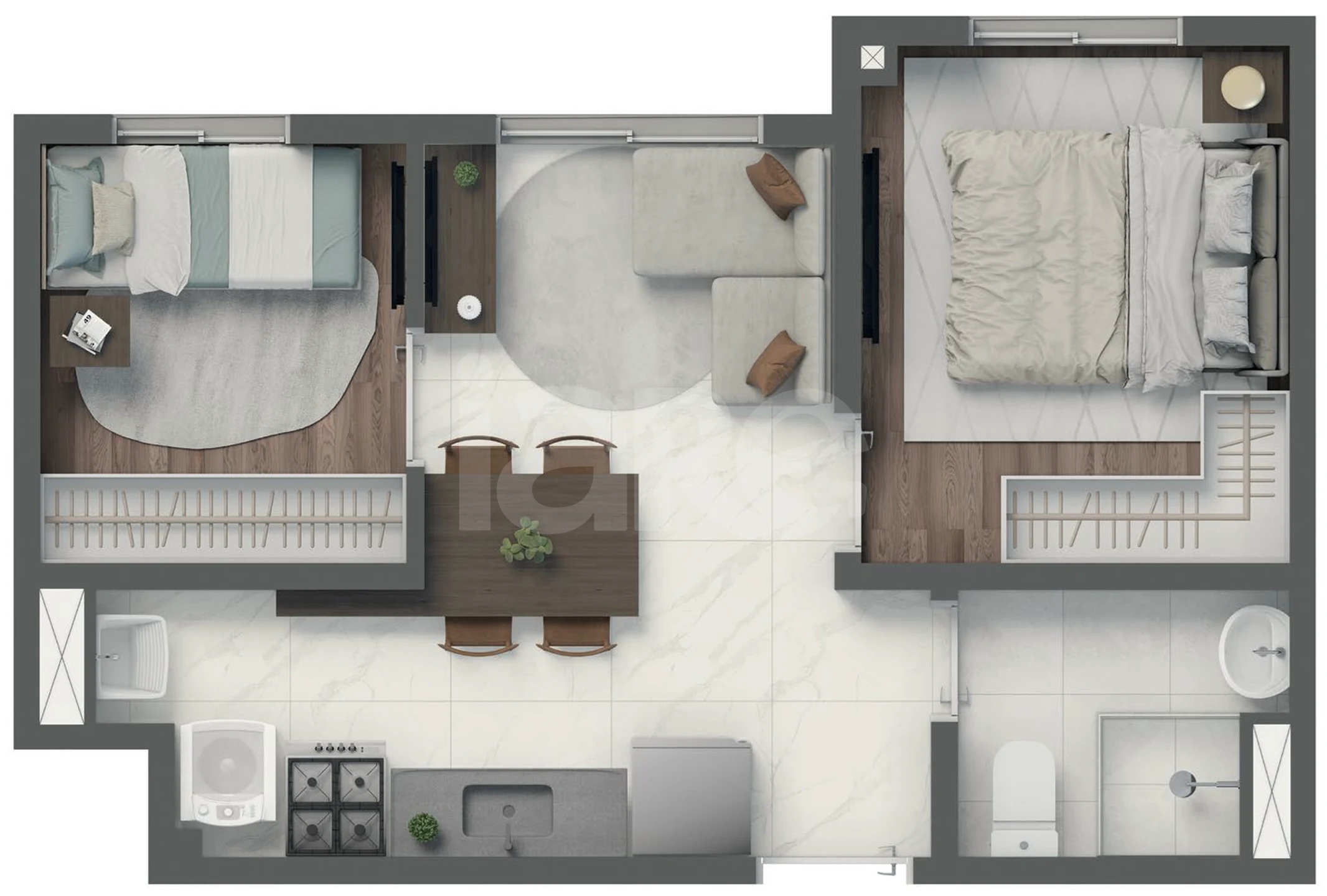 Planta — Apartamento 31,36 m²