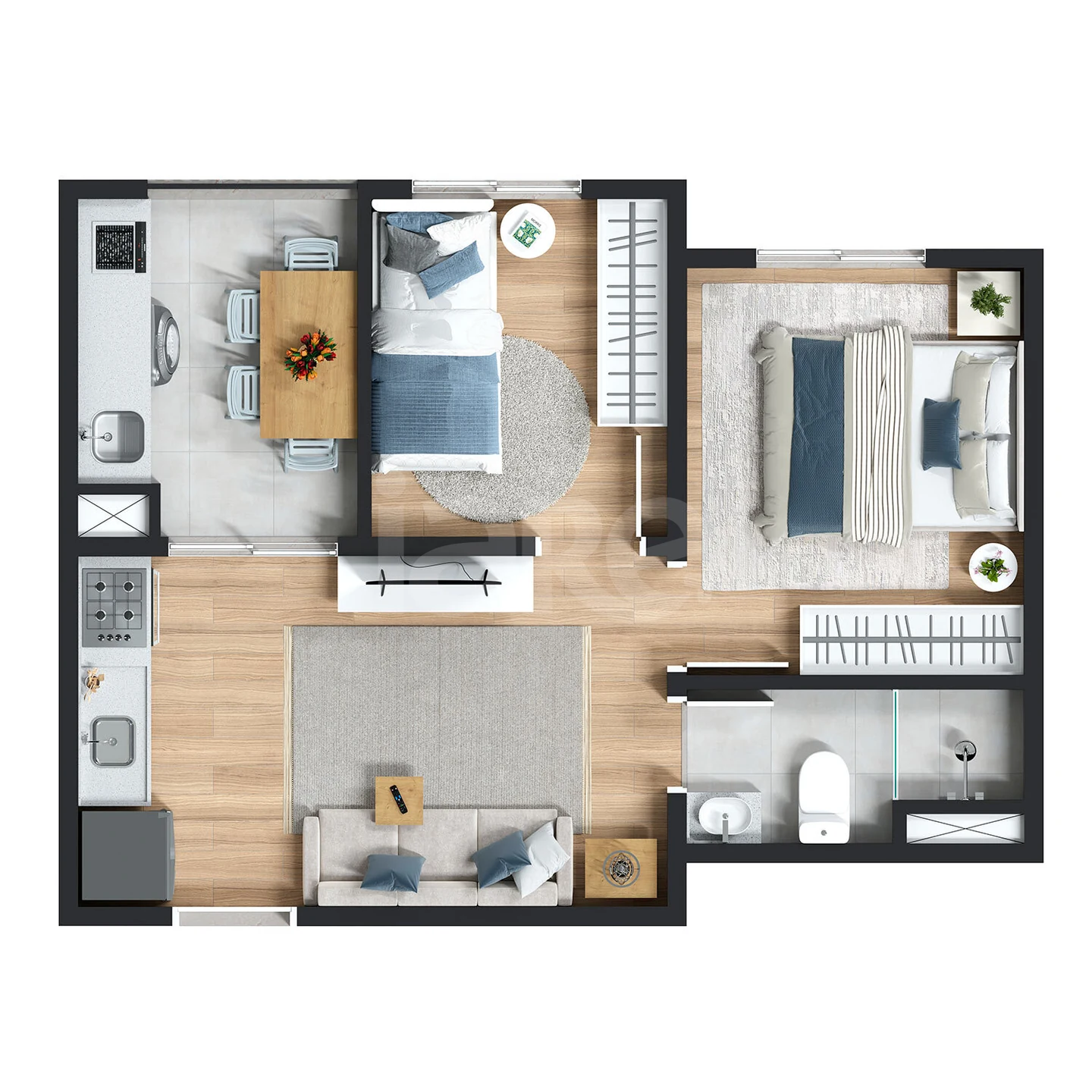 Planta — Apartamento 30,06 m²