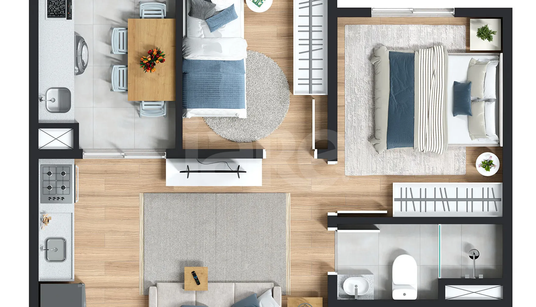 Planta — Apartamento 30,06 m²
