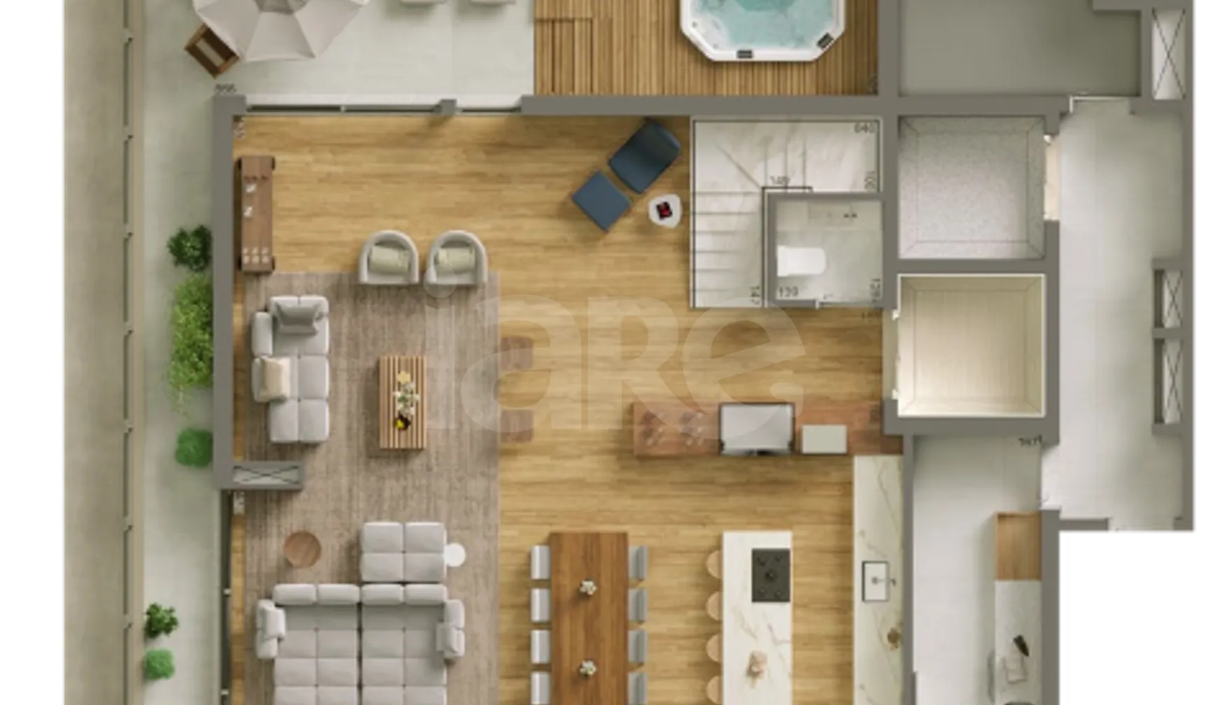 Planta — Cobertura Duplex 214,48 m²