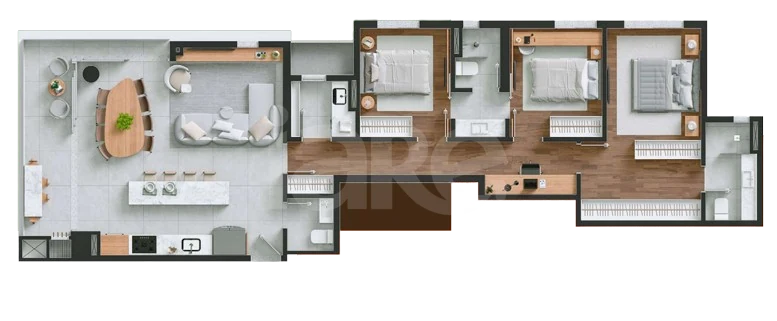 Planta — Apartamento 116,6 m²
