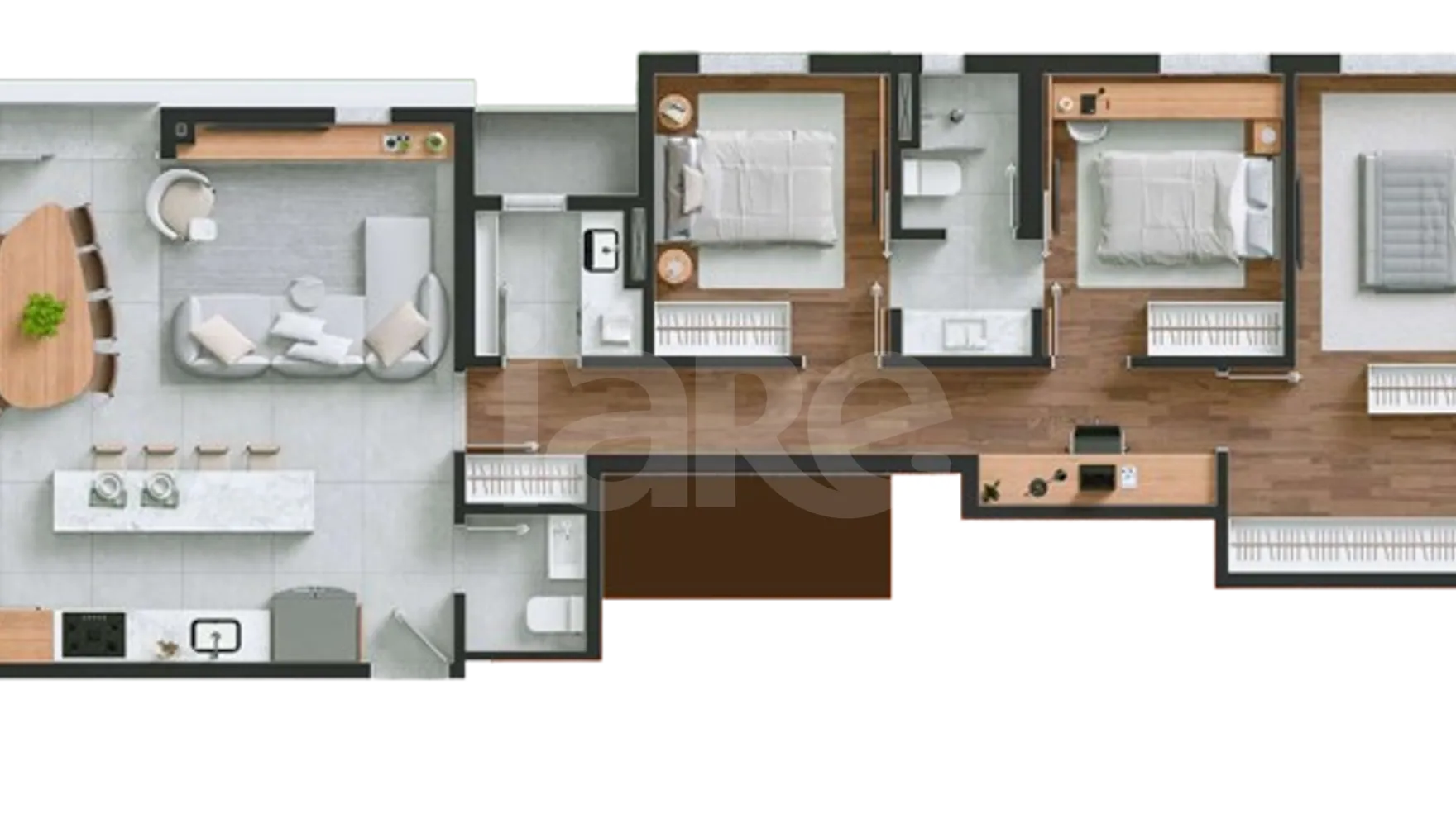 Planta — Apartamento 116,6 m²