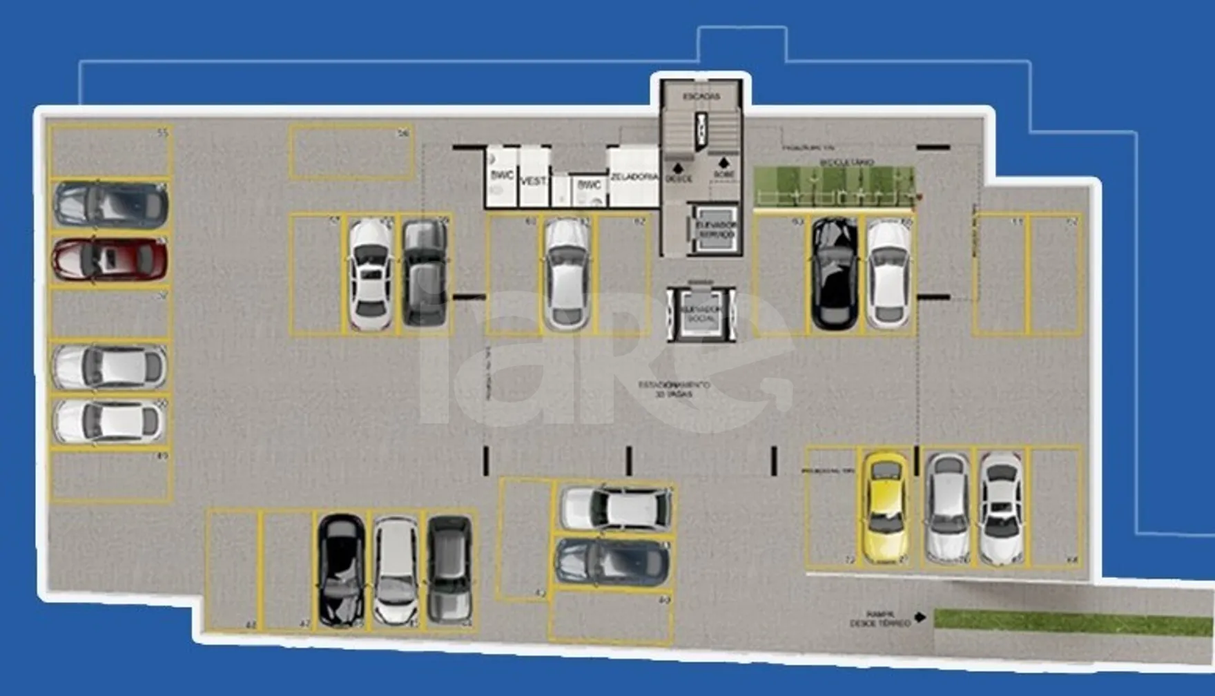 Planta — Pavimento garagem
