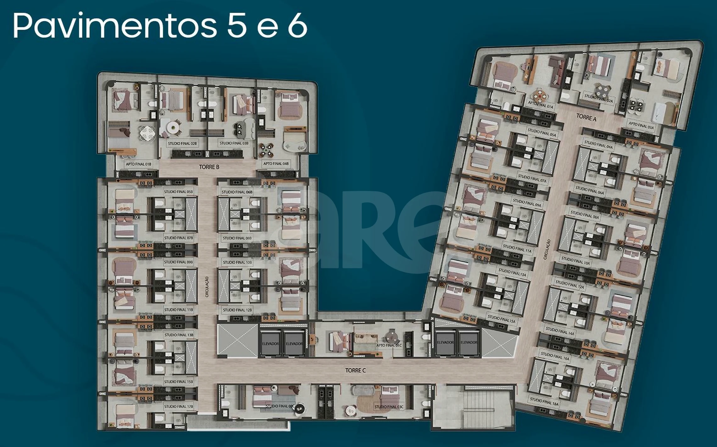 Planta — Pavimento 5 e 6