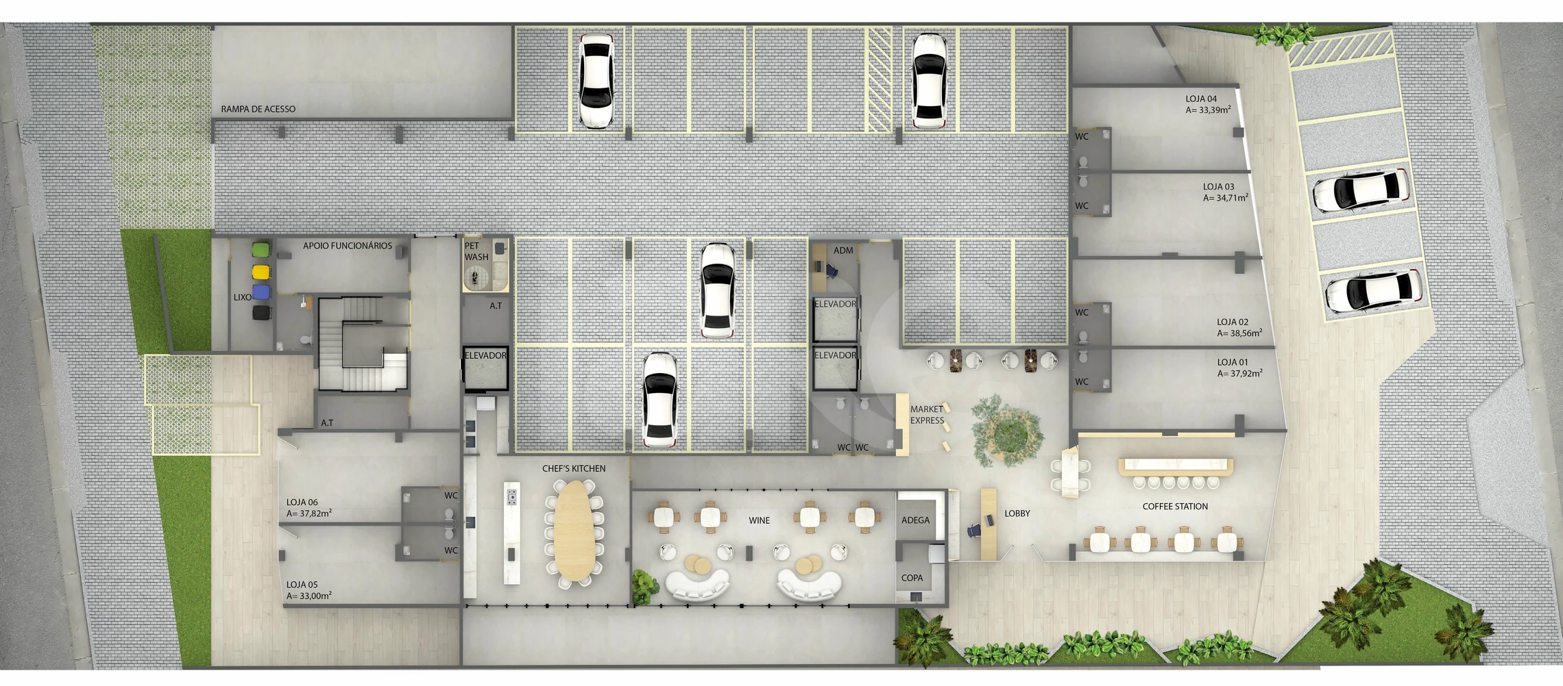 Planta — Pavimento garagem