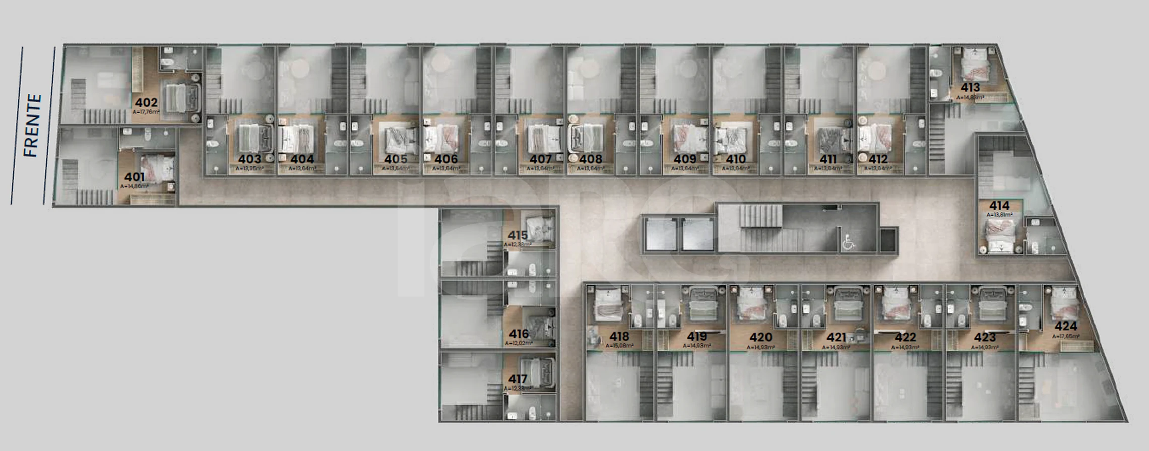 Planta — Pavimento 4 - superior
