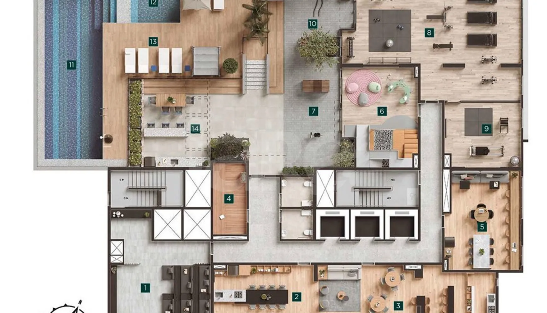 Planta — Pavimento lazer